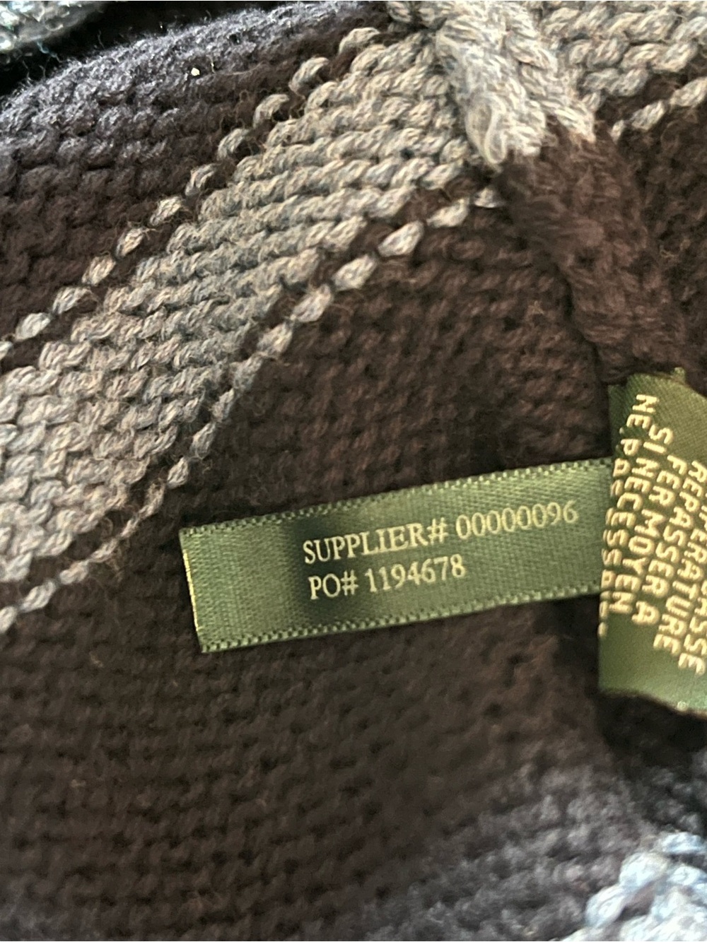 Lauren Ralph Lauren Navy and Light Blue Striped Turtleneck Sweater - Picture 10 of 10
